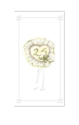 Karnet 10x23cm + koperta Rocznica 25 - DaVinci