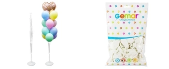 BALONY LATEKSOWE 25cm BIAŁE PASTELOWE 100szt + STOJAK DO BALONÓW 130cm