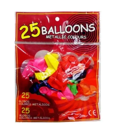 Balony metalic 25szt - SWEDE