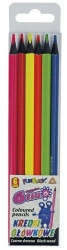Kredki ołówkowe Fluo 6 kolorów - Titanum