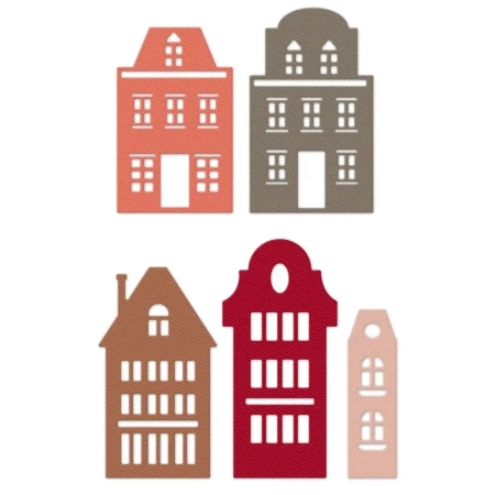 Zestaw wykrojników - Domki 5szt - Dalprint