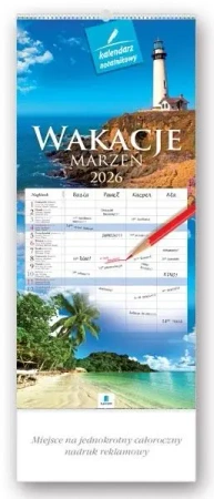 Kalendarz 2026 notatnikowy Wakacje marzeń - Lucrum