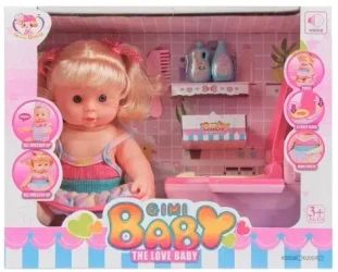 Lalka bobas z akcesoriami, 25 cm