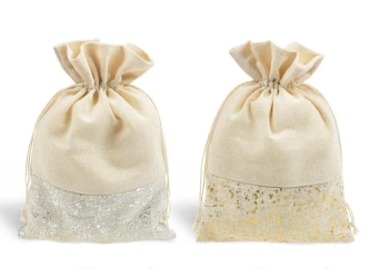 Worek materiałowy beżowy na prezent BN 25x39cm MIX - MFP