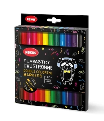 Mazaki dwustronne 2w1 12 kolorów - Beniamin