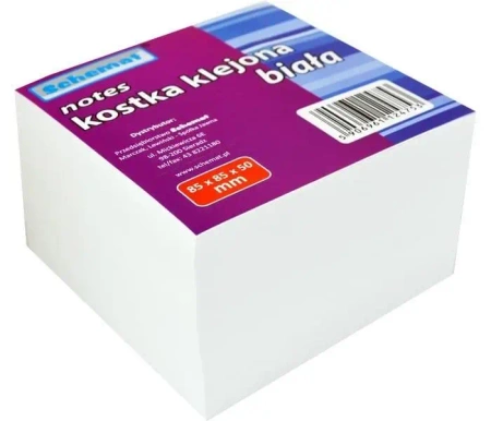 Kostka biała 85x85x50mm klejona - Schemat
