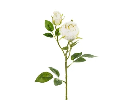 Róża z dwoma pąkami 55cm - PartyDeco