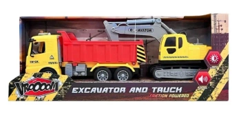 Koparka i ciężarówka VROOM - Quint