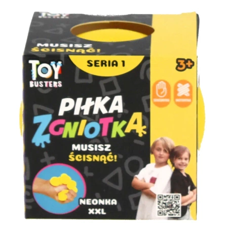 Piłka zgniotka Toy busters XXL żółta