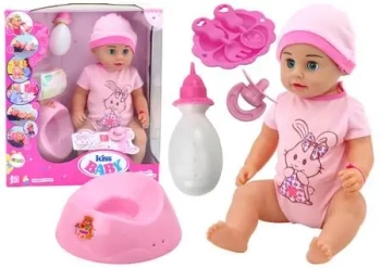 Lalka bobas siusiająca + akcesoria - Leantoys