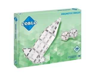 Magnetyczne klocki konstrukcyjne Transparent 20el. - Coblo
