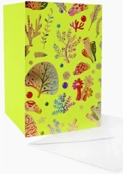 Karnet B6 YG-20-109 złocony Koralowce żółty - Fresh