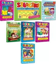 Czytanie metodą sylabową+ćwiczymy ładne pisanie x7 - Alicja Karczmarska-Strzebońska