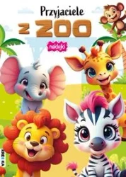 Kolorowanka z naklejkami - Przyjaciele z zoo - praca zbiorowa