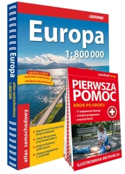 Europa Atlas Samochodowy+pierwsza pomoc 1:800 000 - praca zbiorowa