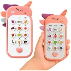 Telefon interaktywny różowy - Leantoys