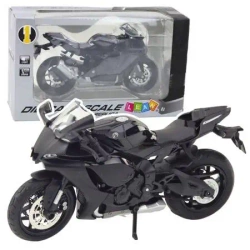 Motocykl metalowy ze światłem i dźwiękiem 1:12 - Leantoys