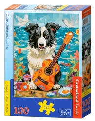 Puzzle 100 Collie, Guitar and the Sea CASTOR - Castorland