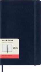 Kalendarz 2026 12M Moleskine L miękka oprawa dzienny Sapphire Blue 13x21cm