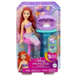 Mattel. JBF86 Disney Księżniczka. Arielka. Muszelkowa toaletka + lalka