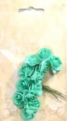 Różyczki papierowe 12szt miętowe - Galeria Hobby
