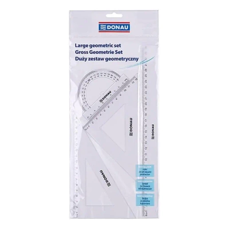 Zestaw geometryczny duży transparentny - Donau