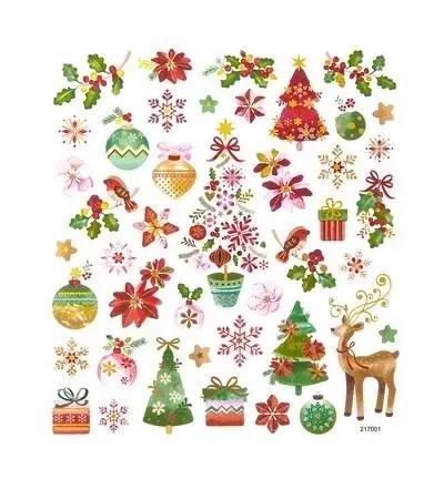 Naklejki kolorowe święta 43szt - Dalprint dpCraft