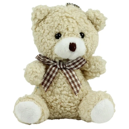 Brelok Miś pluszowy beżowy 8cm - Leantoys