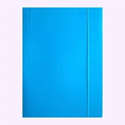 Teczka A4 z gumką błyszcząca niebieska - Ziemia Obiecana