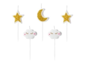 Świeczki urodzinowe Little Star 5szt - PartyDeco