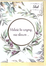 Karnet B6 Ślub cytat - Oliwki - Henry