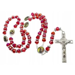Różaniec czerwony M.B. Częstochowska - Art Sacrum