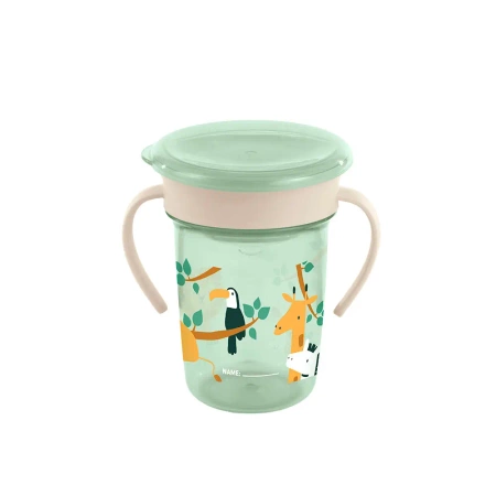 Kubek z silikonowym ustnikiem - Dżungla - 260ml