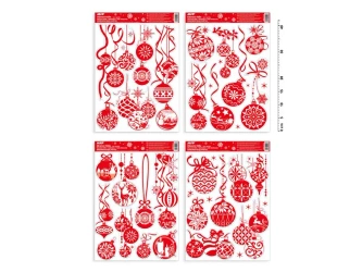 Naklejki bożonarodzeniowe brokat  20x30cm VA013 - MFP