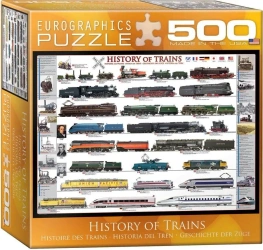 Puzzle 500 History of Trains 6500-0251 - Eurographics