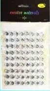 Stiker z kryształkami 10mm 72szt srebrny - Galeria Hobby
