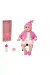 Lalka bobas smoczek + butelka mówi po polsku 45cm - ADAR