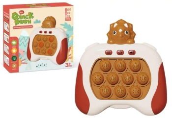 Gra sensoryczna triceratops brązowa - Leantoys