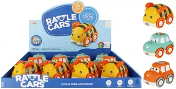 Auto Cartoon Grzechotk Zwierz 10cm Mc Disp12/144