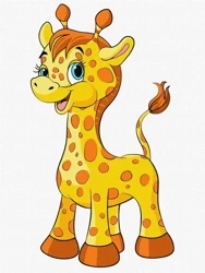 Malowanie po numerach - Urocza żyrafa 30x40cm - Ideyka