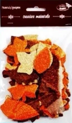 Listki brokatowe tonacja brązowa 60szt - Galeria Hobby