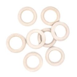 Drewniane kółko do makramy 45mm 8szt - Dalprint