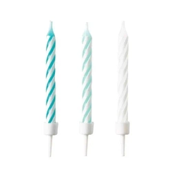 Świeczki urodzinowe turkusowe 10szt. MIX - Amscan