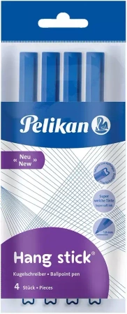 Długopis Pelikan Hang Stick niebieski 4 sztuki