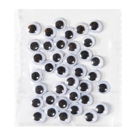 Samoprzylepne ruchome oczka 8mm 36szt - Dalprint