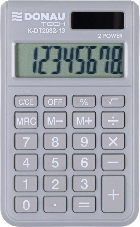 Kalkulator kieszonkowy DONAU TECH 97x60x10 mm jasnoszary