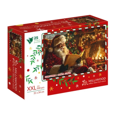 Puzzle drewniane 500 Christmas Święty Mikołaj - Alexander