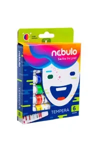 Farba tempera w tubie 6 kolorów Nebulo - Panta Plast