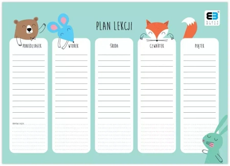 Plan lekcji A4 bB&B Kids Pastel, Interdruk