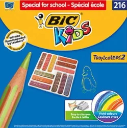 Kredki ołówkowe BIC Kids Tropicolors Zestaw 216 sztuk